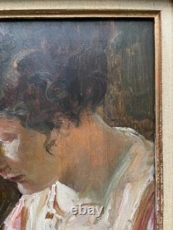 Paul-Albert LAURENS (1870-1934), portrait de femme, tableau ancien, peinture