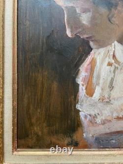 Paul-Albert LAURENS (1870-1934), portrait de femme, tableau ancien, peinture