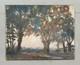 Paysage arbor&eacute;, huile sur toile, tableau ancien, peinture