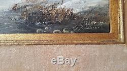 Paysage, huile sur bois, signé Seickett, XIXe, école hollandaise, tableau ancien