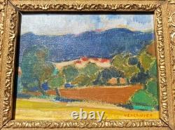 Peinture Ancienne Huile Paysage Tableau Signé Karel Verschueren (1883-1941)