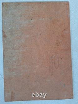 Peinture Ancienne Huile Scène De Vie D'enfants Dans Un Jardin Tableau Encadré