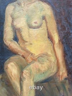 Peinture Ancienne Huile Sur Toile Scène De Genre Portrait Femme Tableau