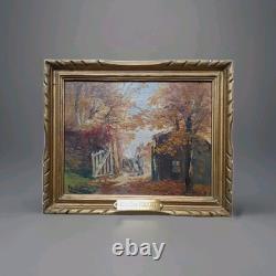 Peinture Ancienne Huile paysage impressionniste Tableau Maurice Proust