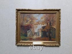 Peinture Ancienne Huile paysage impressionniste Tableau Maurice Proust