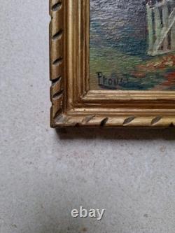 Peinture Ancienne Huile paysage impressionniste Tableau Maurice Proust