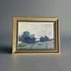 Peinture Ancienne Paysage Arbres Nature Tableau Encadr&eacute; Sign&eacute;