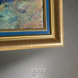 Peinture Ancienne Paysage Arbres Nature Tableau Encadré Signé