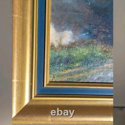Peinture Ancienne Paysage Arbres Nature Tableau Encadré Signé