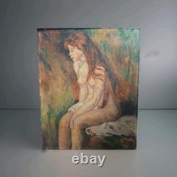 Peinture Huile Portrait Femme Scène De Genre Ancien Tableau Reproduction Renoir