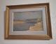 Peinture ancienne huile paysage bord de mer tableau encadré painting oil