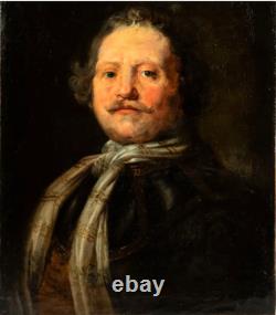 Portrait Amiral Meeuwisz d'après MIJTENS peinture tableau ancien authentique