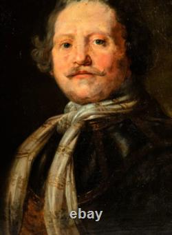 Portrait Amiral Meeuwisz d'après MIJTENS peinture tableau ancien authentique