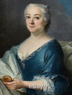 Portrait Femme tabatière 18ème Tableau Ancien HST XVIIIEME Jean-François Delyen