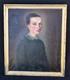 Portrait ancien huile sur toile &eacute;cole fran&ccedil;aise vers 1900 femme tableau ancien