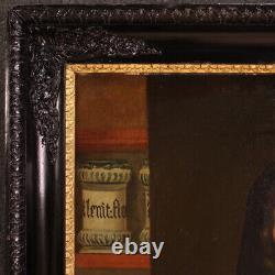 Portrait ancien huile sur toile peinture femme tableau madame 17ème siècle