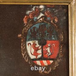 Portrait d'une Femme Noble Tableau Ancien Huile sur Toile XVIIIe Siècle