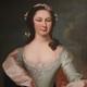 Portrait de noble dame tableau ancien peinture huile sur toile 19&egrave;me si&egrave;cle