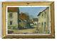 RAYMOND BESSE, rue du village, CHAMBONCHARD, CREUSE, 23, en 1938, TABLEAU ANCIEN