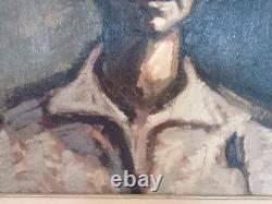 Rare Tableau Ancien Signature À Déchiffrer! Portrait De Femme