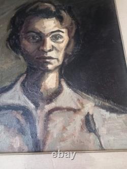 Rare Tableau Ancien Signature À Déchiffrer! Portrait De Femme