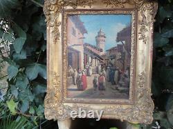 Rare ancien tableau orientaliste par augustin REGIS