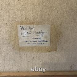 Robert Giovani, tableau ancien huile sur toile MARINE signée vintage décoration