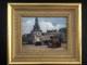 SUPERBE ancien TABLEAU PEINTURE HST BRETAGNE BRETONS CONCARNEAU H. BARNOUIN