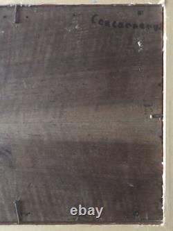 SUPERBE ancien TABLEAU PEINTURE HST BRETAGNE BRETONS CONCARNEAU H. BARNOUIN