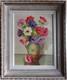 Signé PRIMO DOLZAN ancien joli tableau HST XXème Bouquet de fleurs Cxx