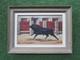 Superbe tableau ancien sign&eacute; en 1938 corrida tauromachie taureau ar&egrave;ne tor&eacute;ador