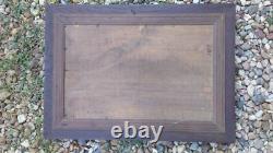 TABLEAU ANCIEN HUILE / PANNEAU BOIS de Georges MULLER. DECO NATURE FORÊT EAU 37