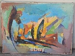 TABLEAU ANCIEN MARCEL ALBERT PEINTRE AIX EN PROVENCE PEINTURE PROVENÇALE 73X54cm