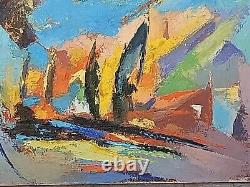 TABLEAU ANCIEN MARCEL ALBERT PEINTRE AIX EN PROVENCE PEINTURE PROVENÇALE 73X54cm