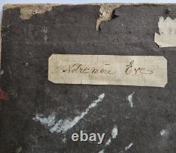 TABLEAU ANCIEN XIXe NU ÈVE JARDIN EDEN SIGNÉ TONY DURY VINTAGE 1870