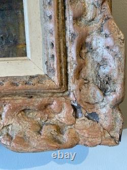 Tableau Ancien 1940 Portrait Jeune Fille Asiatique Huile/Bois Indochine Paris