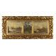 Tableau Ancien'800 Lorenzo Gignous Tryptique Paysages Huile sur Table