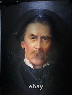 Tableau Ancien Anglais H/t- J. Everett. Millais Portrait / H -thomson Baronet