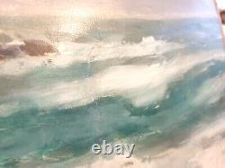 Tableau Ancien Bord De Mer De Lucien MARTIAL (1892-1987) Peintre de la Marine