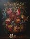 Tableau Ancien Bouquet de Fleurs Huile sur toile Nature Morte XXème