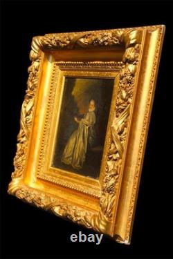 Tableau Ancien D'après Jean Antoine Watteau (1684-1721), La Finette Monogram A. K