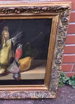 Tableau Ancien. Des Trophées de Chasse. Peinture huile sur toile