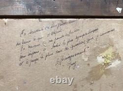 Tableau Ancien Encadré, Paris, La Seine, Huile Sur Carton, Peinture, Début XXe