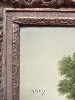 Tableau Ancien Fete Villageoise Huile Toile 19 Ème D'après Tenier