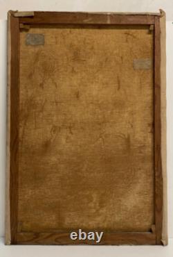 Tableau Ancien HST Fleurs dans Pichet Castex Degrange French Still Life 19th