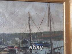 Tableau Ancien Huile Camaret Sur Mer Signe Genettes 1952 Huile Sur Toile