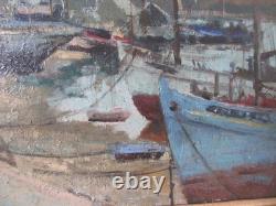 Tableau Ancien Huile Camaret Sur Mer Signe Genettes 1952 Huile Sur Toile