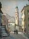 Tableau Ancien Huile Clocher CORTE CORSE Signé Elie BERNADAC