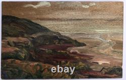 Tableau Ancien Huile Henri Duminger (1892-1980) Panneau Paysage Marin XXe