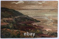 Tableau Ancien Huile Henri Duminger (1892-1980) Panneau Paysage Marin XXe